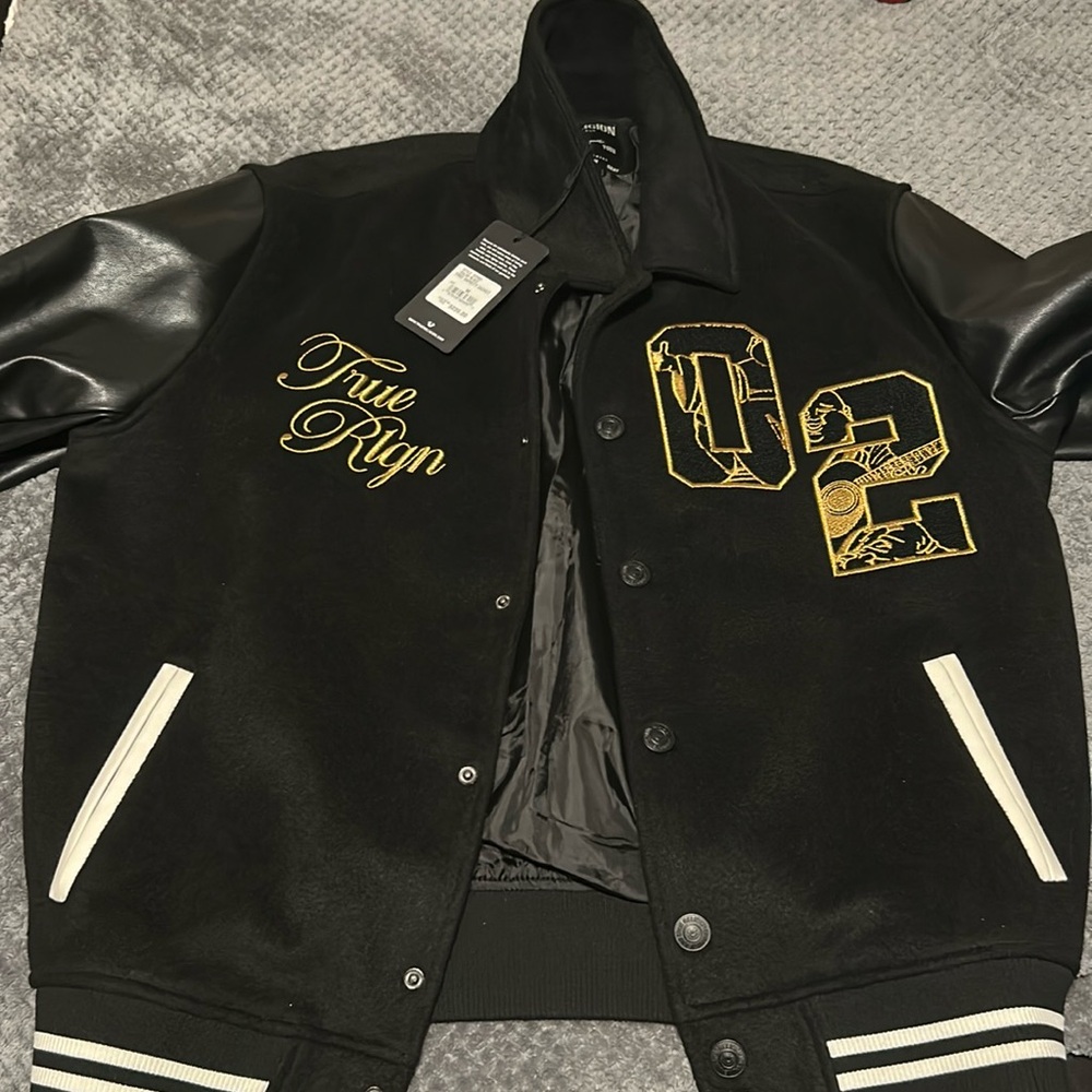 Tru religion varsity jacket